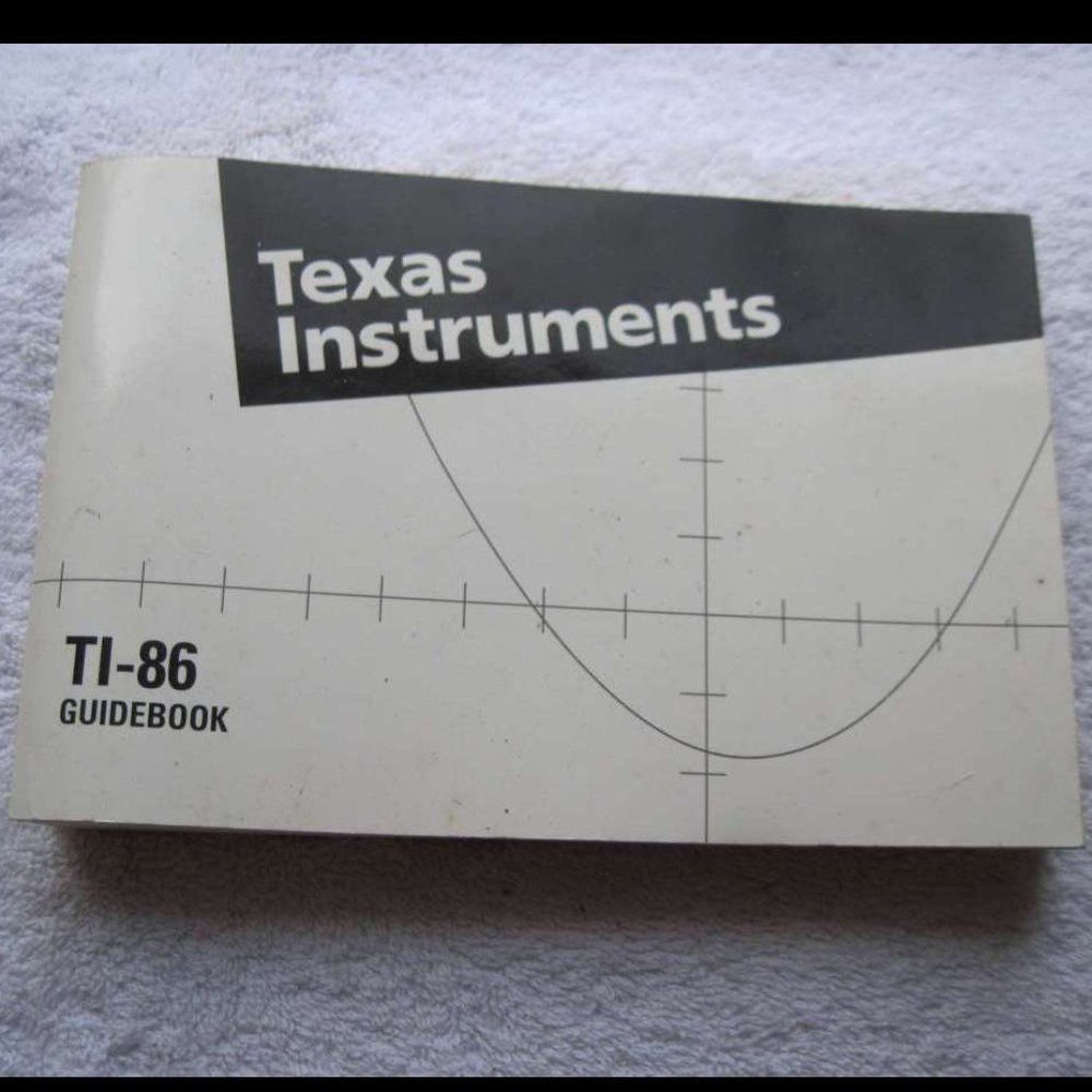 Texas Instruments TI-86 Graphing Calculator Guidebook User Manual Instructions